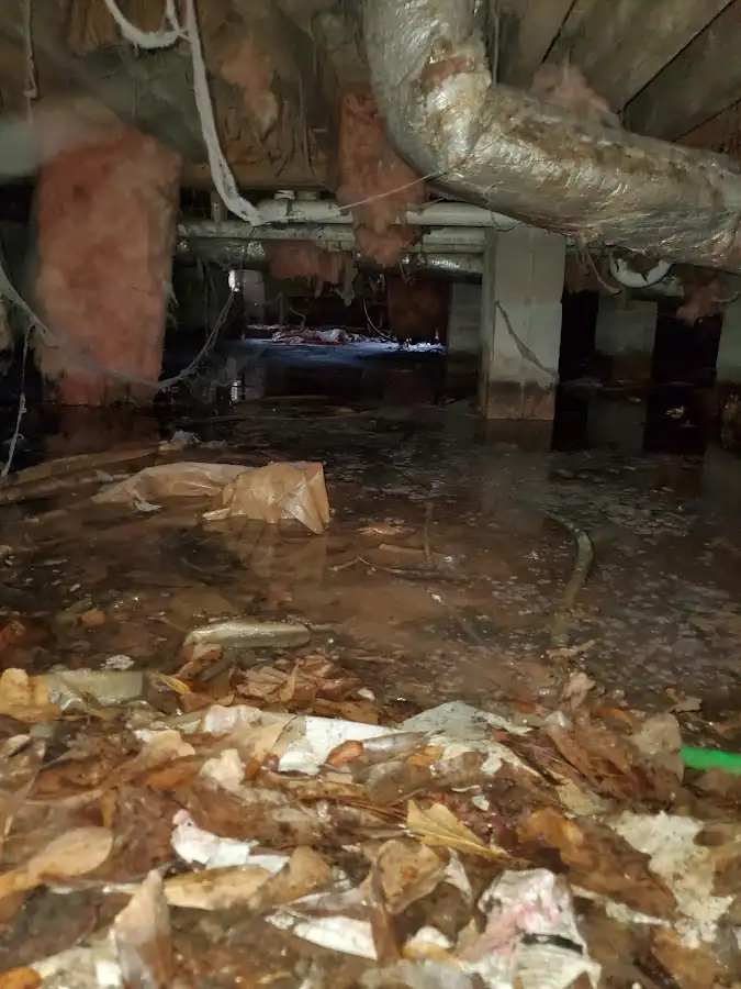 Crawl space flood assessment for Commercial Water Damage Restoration in Burleson